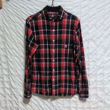 Psycho Bunny 체크 무늬 플란넬 셔츠 L