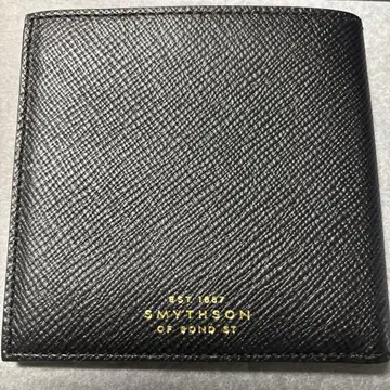 SMYTHSON 블랙 접이식 지갑