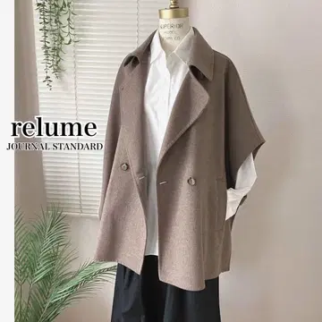 [ 2023AW ] relume 울 나일론 리버 베스트 판초 코트