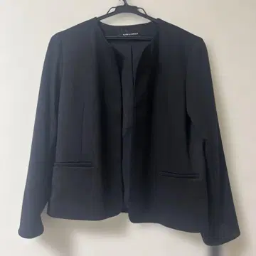 GALLORIA 블랙 노카라 자켓 택 포함 미사용 새상품 M