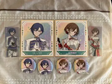 프로세카 감사제 KAITO MEIKO 색지 캔뱃지 클리어 책갈피 특전