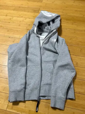 노스페이스 그레이 후드티