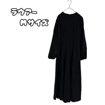 LAUIR (라우어) 롱 원피스 블랙 긴팔 스트레치 있음 포멀