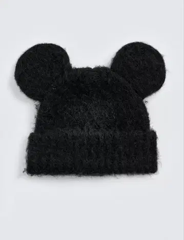 ZARA 미키마우스 귀도리 모자 블랙