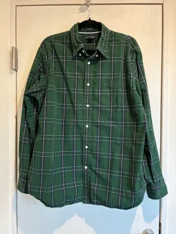 랜즈엔드 LANDS'END 긴팔 오버사이즈 체크 셔츠 L 사이즈