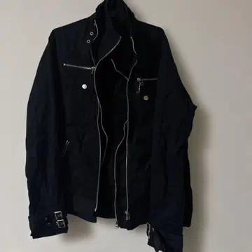 시맨틱 디자인 바이커풍 블랙 자켓