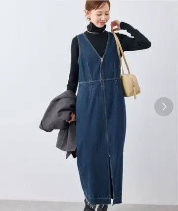 [로페피크닉] 데님 점퍼 원피스 36사이즈