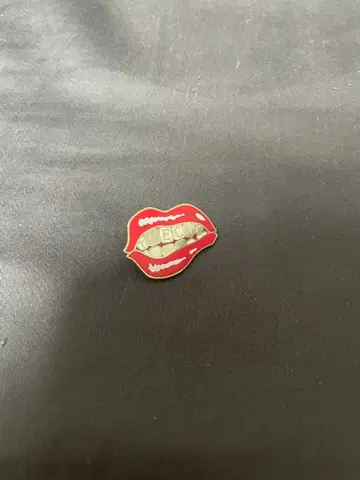 ABC 디자인 빨간 입술 핀 배지