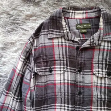 [ Eddie Bauer ] 새상품급 체크 셔츠 두꺼운 원단