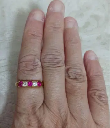 스톤 부착 vintage 반지