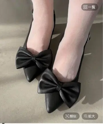 리본 낚시릴 샌들 블랙