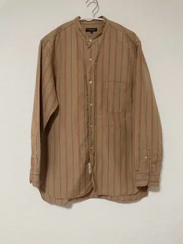 아 본타데 밴드 카라 스트라이프 셔츠