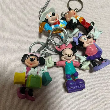 디즈니 레트로 아프로즈 미키 미니 피규어 키링 5개