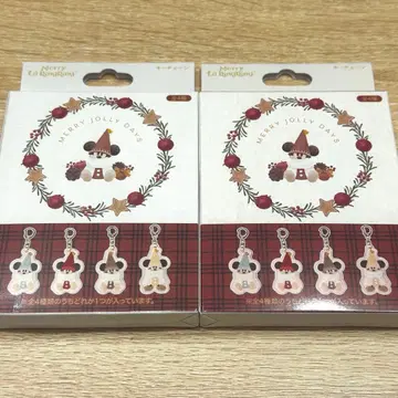 디즈니 크리스마스 리루린린 키체인 2개 세트