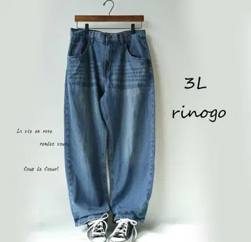 새상품 할인 3L 커비 데님 블루 와이드 스트레이트 느낌 빅 사이즈