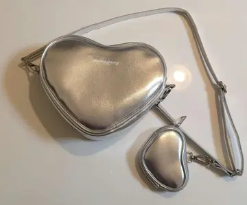 merry jenny 하트 숄더백 실버
