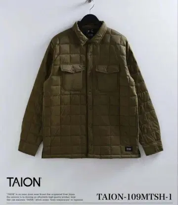 TAION 마운틴 다운 셔츠 올리브 L 사이즈
