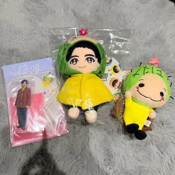 치넨 유리 봉제 인형 아크릴 스탠드 세트