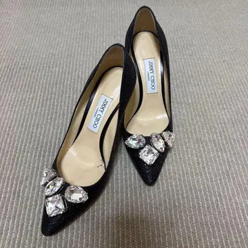 지미추 블랙 하이힐 펌프스