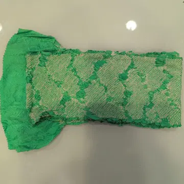 총무늬 에메랄드 그린 오비 장식 천