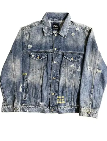 ZARA 페인팅 데님 자켓