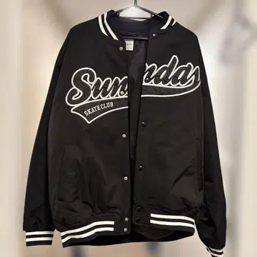 Sunday Skate Club 바시티 자켓 블랙