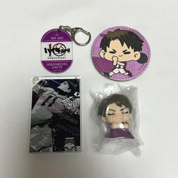 하이큐 우시지마 와카토시 도미노풍 아크릴 키링 캔 배지 오넴탄 토리자와