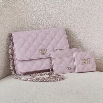 Darich DD 로고 퀼팅 트래블 세트 PUR 퍼플