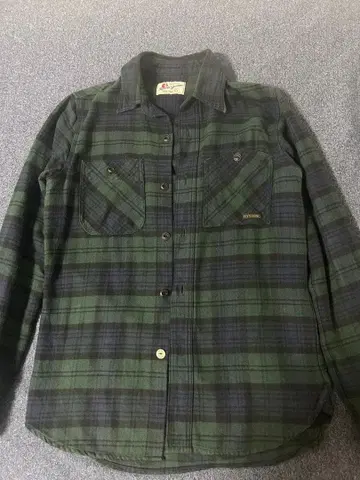 HYSTERIC GLAMOUR 플란넬 셔츠 그린/블랙 체크