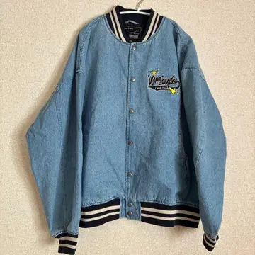 MARK GONZALES 데님 바시티 자켓 XL 데님 블루