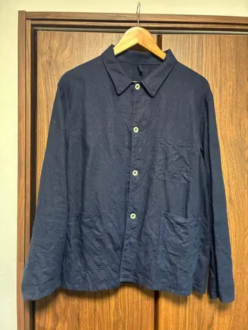 일본제 [ MOTOR ] hideo motoike 린넨 커버올 네이비 L