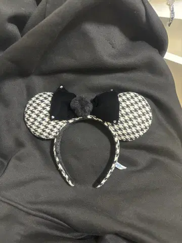 디즈니 머리띠 하운드투스 체크 패턴