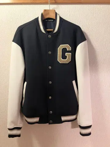 ZARA 네이비/화이트 바시티 자켓 남성용 스타디움 점퍼