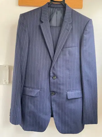 다케오 키쿠치 TAKEO KIKUCHI 네이비 스트라이프 비즈니스 정장