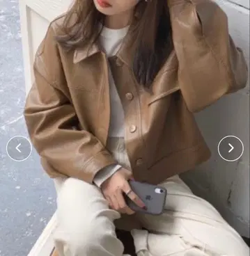 브라운 가죽 숏 자켓 sorule