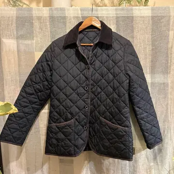 트래디셔널 웨더웨어 퀼팅 자켓 네이비