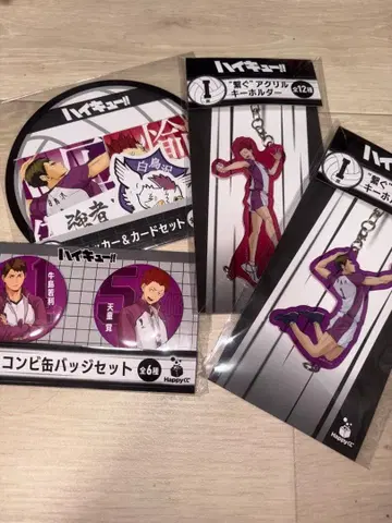 하이큐!! 캔뱃지 & 아크릴 키링 세트