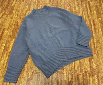 Ray BEAMS 센터 심 니트 블루 원사이즈