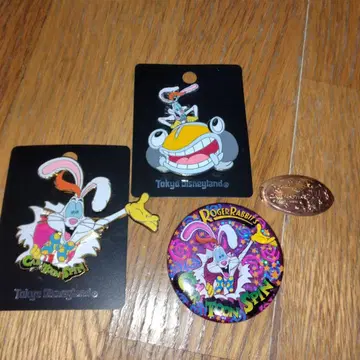 로저 래빗 핀 배지 세트