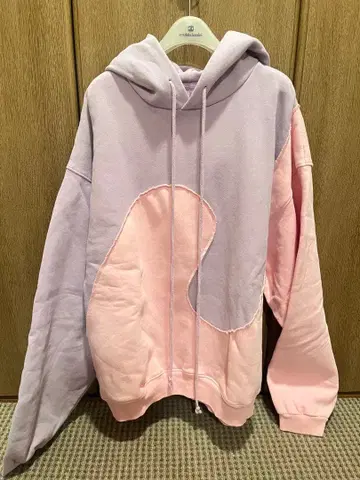 ERL 비대칭 후드티 핑크/퍼플