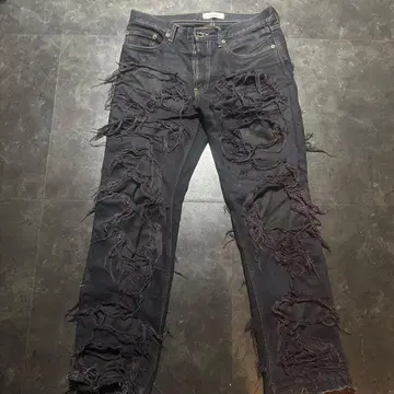 INNOCENCE 데미지 데님 팬츠 블랙