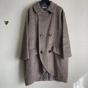 Plantation 브라운 더블 브레스트 코트