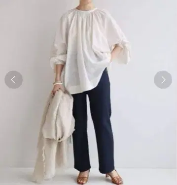 새상품급 IENA 이에나 랜덤 리브 컷 팬츠 네이비 36