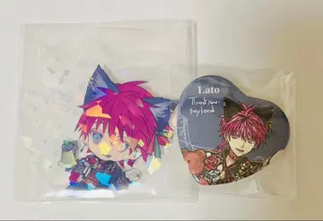 악마 집사와 검은 고양이 아쿠네코 라토 난자타운 클리어 카드 캔뱃지 세트