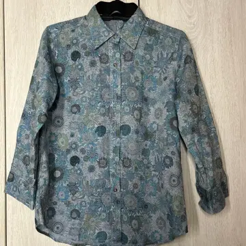 새상품급 리버티 꽃무늬 7부 소매 셔츠