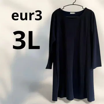 [ eur3 ] 원피스 네이비 빅 사이즈 3L 2XL 루즈핏