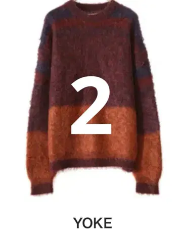 요크 로스코 보더 크루 넥 사이즈 2