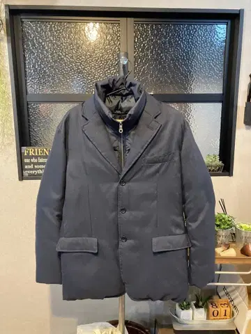 23구 HOMME 네이비 다운 자켓 블레이저풍 2way M 사이즈