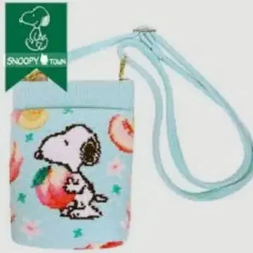 페이러 스누피 Peach 패턴 미니 스마트폰 숄더 파우치