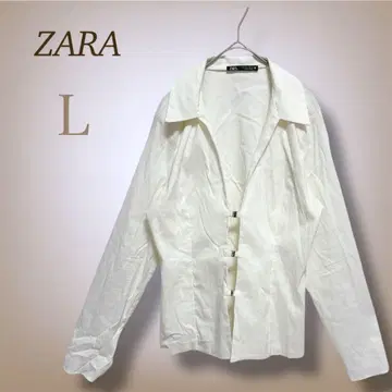 ZARA 자라 자켓 부드러운 스트레치 깔끔한 겉옷 화이트 L